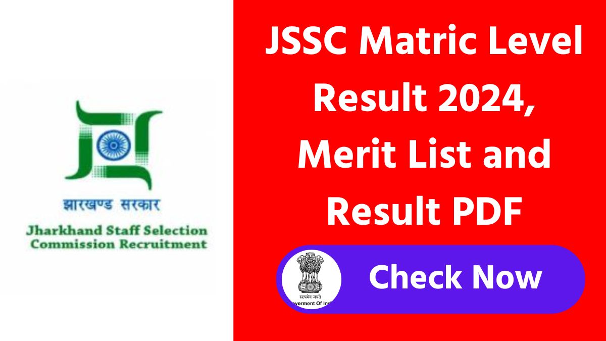 JSSC Matric Level Result 2024